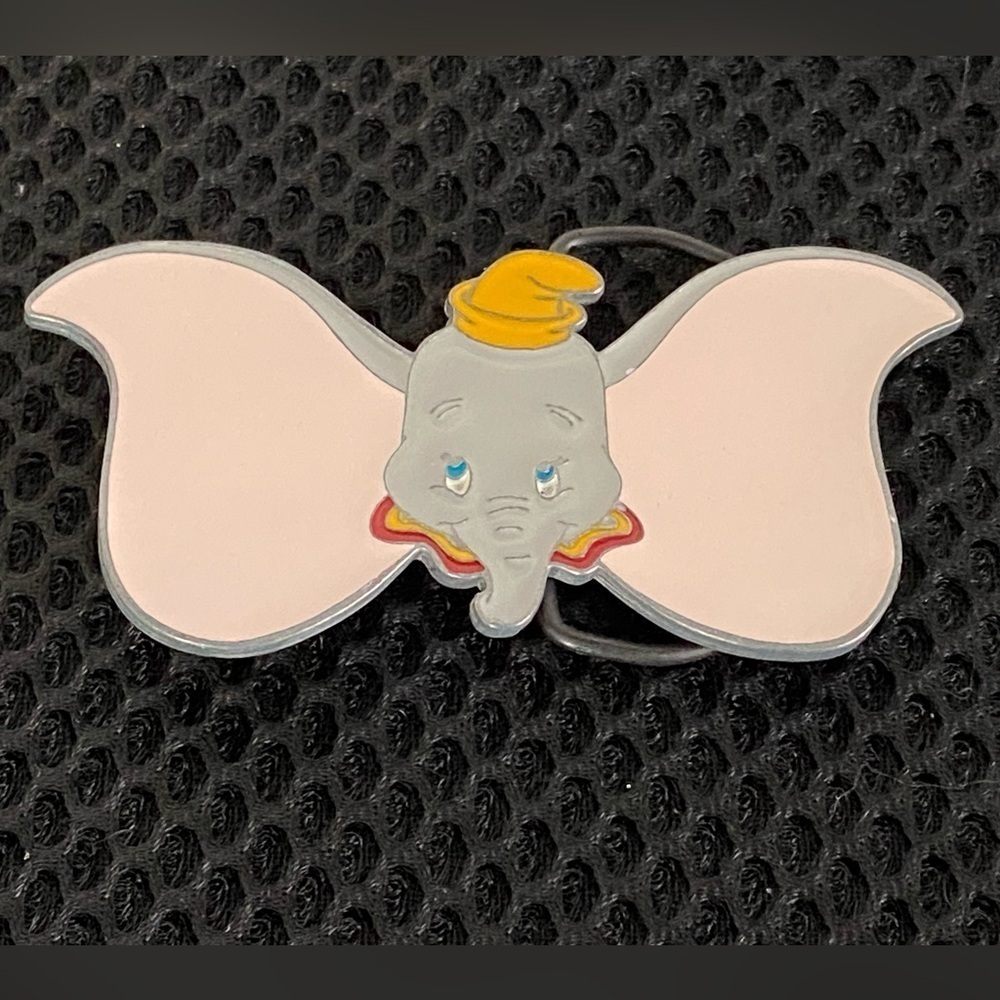 Vintage Disney Dumbo "Flying" Enamel Belt Buckle - Made in USA - Rare Piece